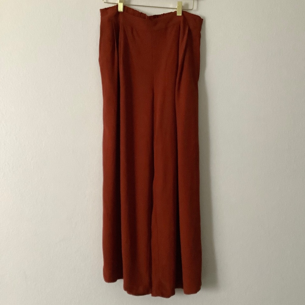 New Eileen Fisher Parka Wide Leg Orange Pant Size S